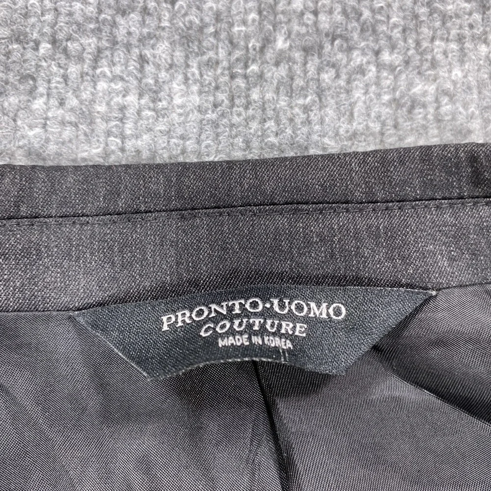 Pronto Uomo Couture Suit Jacket Mens 56 Long Gray Super 120s Wool 3 Button Lined